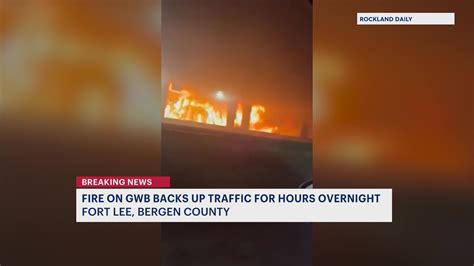 accident on gwb today|Lanes reopen but delays remain after fiery crash ...